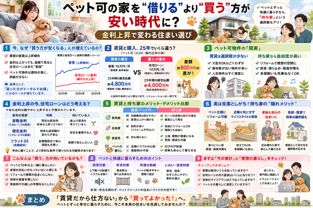  ペット可の家を