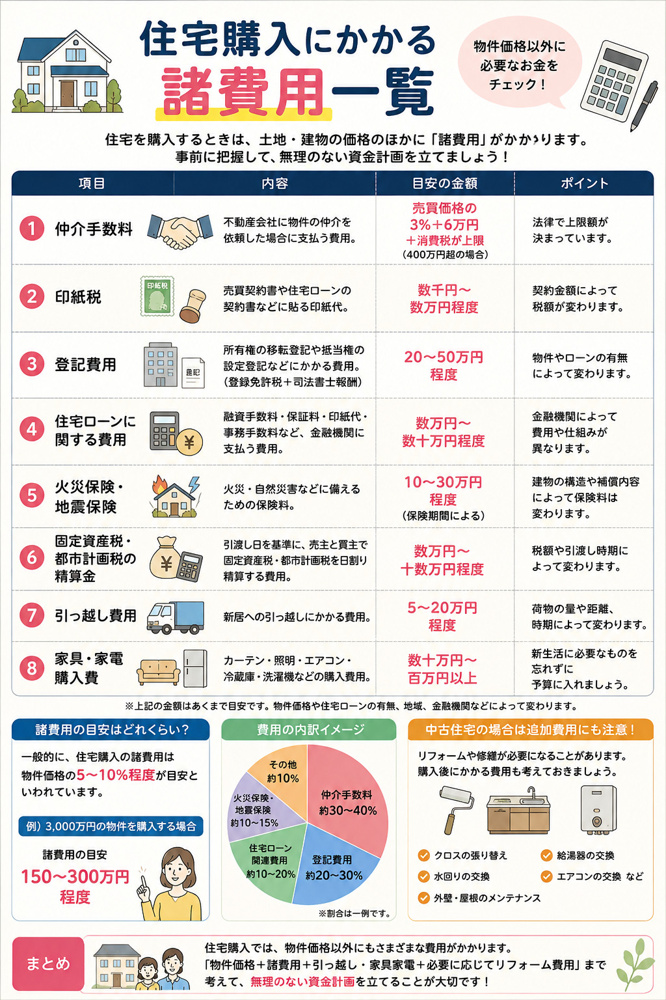 諸費用一覧の画像