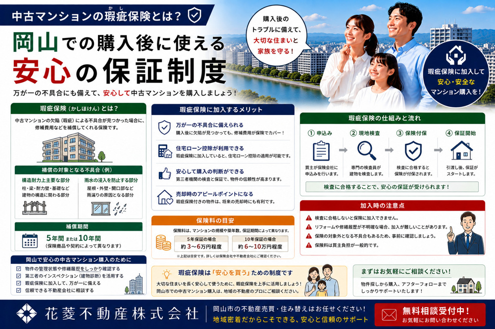 中古マンションの瑕疵保険とは？岡山での購入後に使える安心の保証制度の画像
