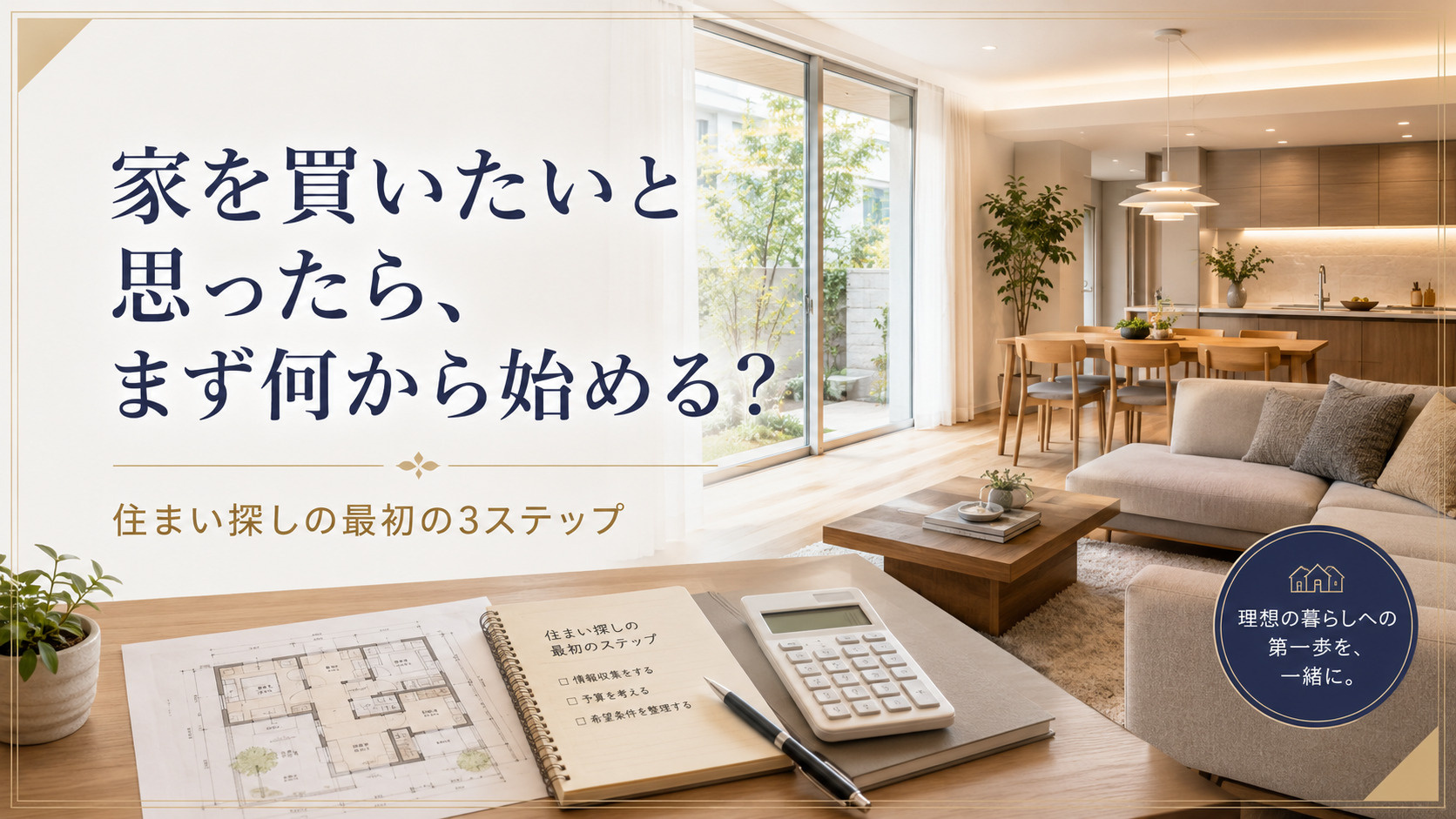 家を買いたいと思ったら、まず何から始める?住まい探しの最初の3ステップの画像
