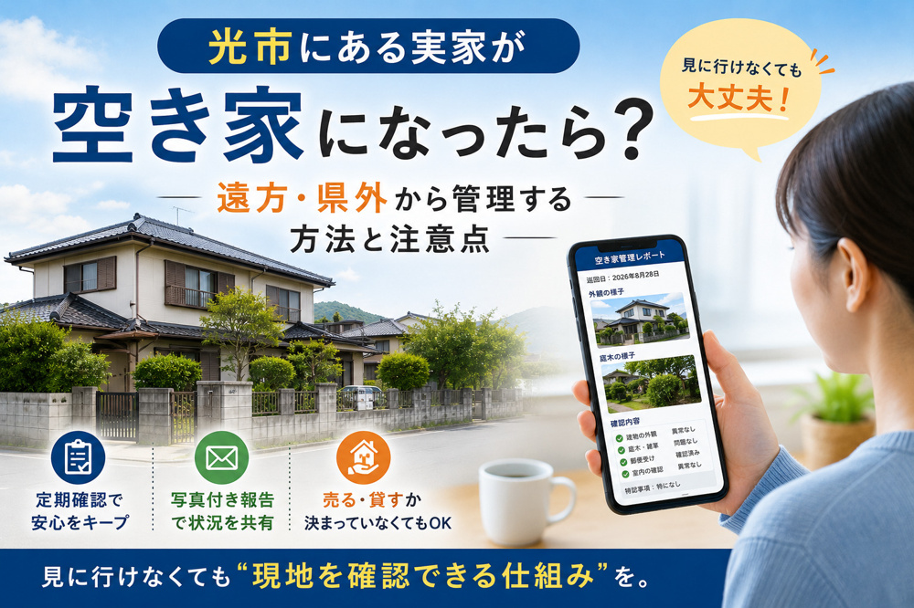 光市にある実家が空き家になったら？遠方・県外から管理する方法と注意点の画像