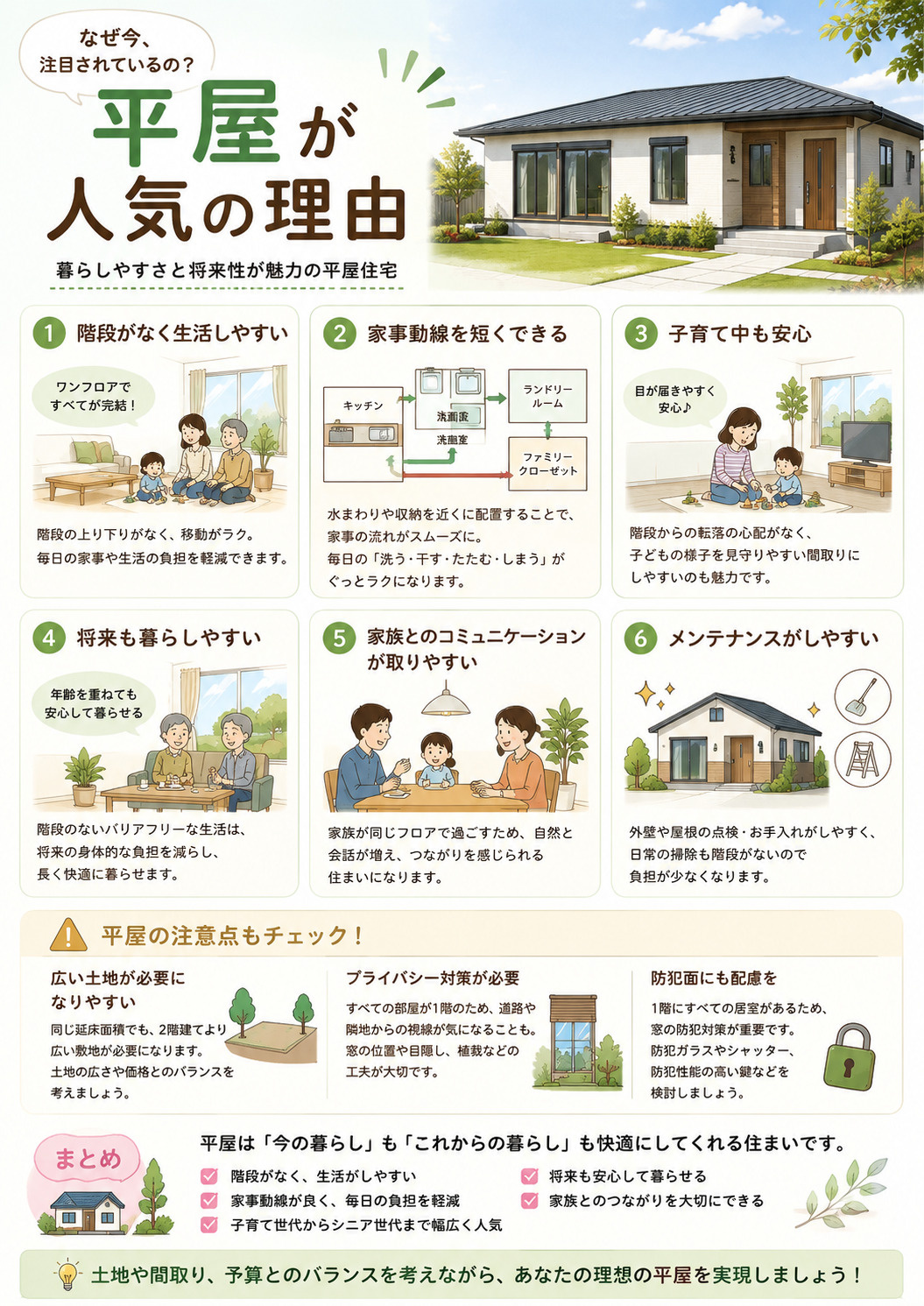 平屋が人気の理由の画像