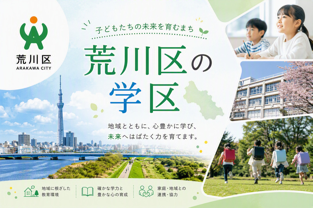 荒川区の学区の画像