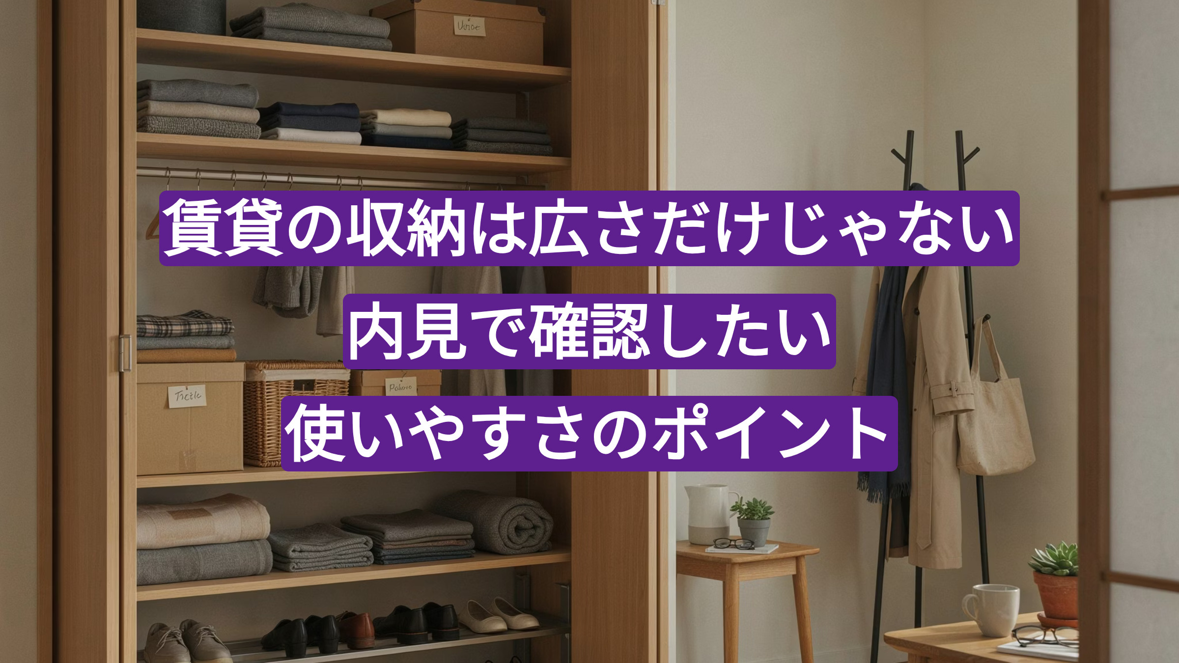 賃貸の収納は広さだけじゃない|内見で確認したい使いやすさのポイントの画像