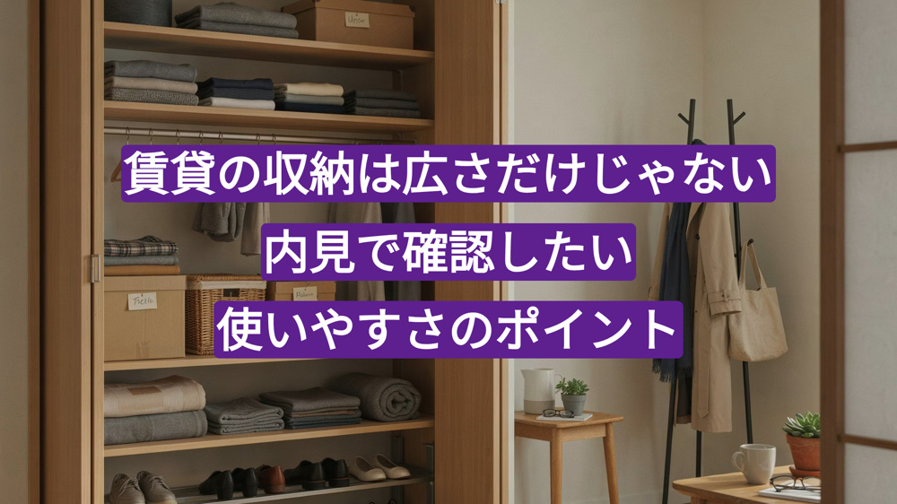 賃貸の収納は広さだけじゃない｜内見で確認したい使いやすさのポイントの画像