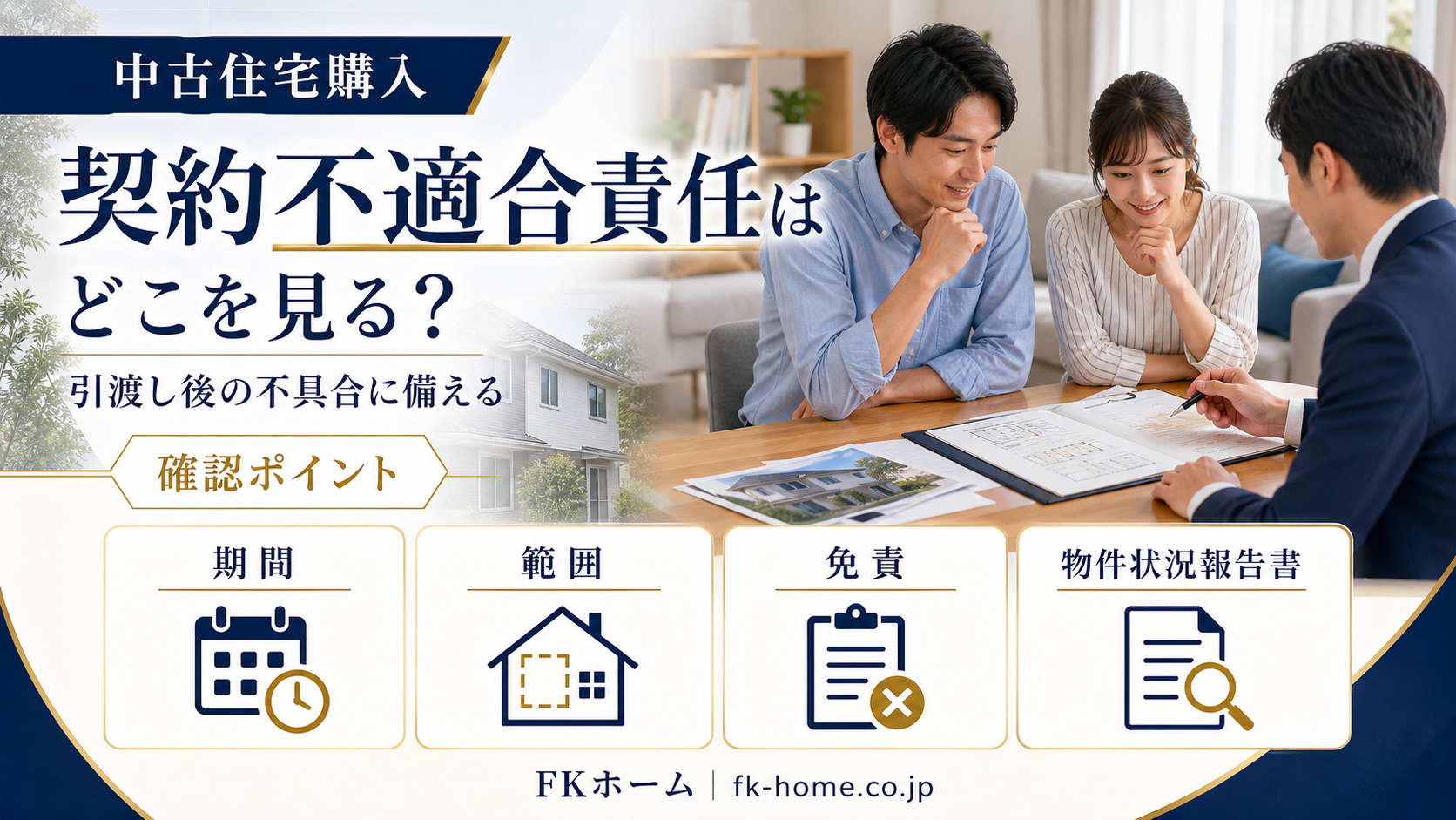 中古住宅購入で契約不適合責任はどこを見る?引渡し後の不具合に備える確認ポイントの画像
