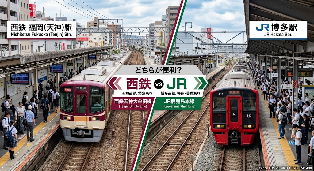 西鉄天神大牟田線沿線vsJR鹿児島本線沿線！通勤・通学に便利なのはどっち？の画像