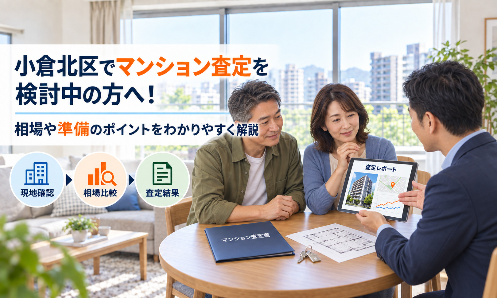 小倉北区でマンション査定を検討中の方へ！相場や準備のポイントをわかりやすく解説の画像