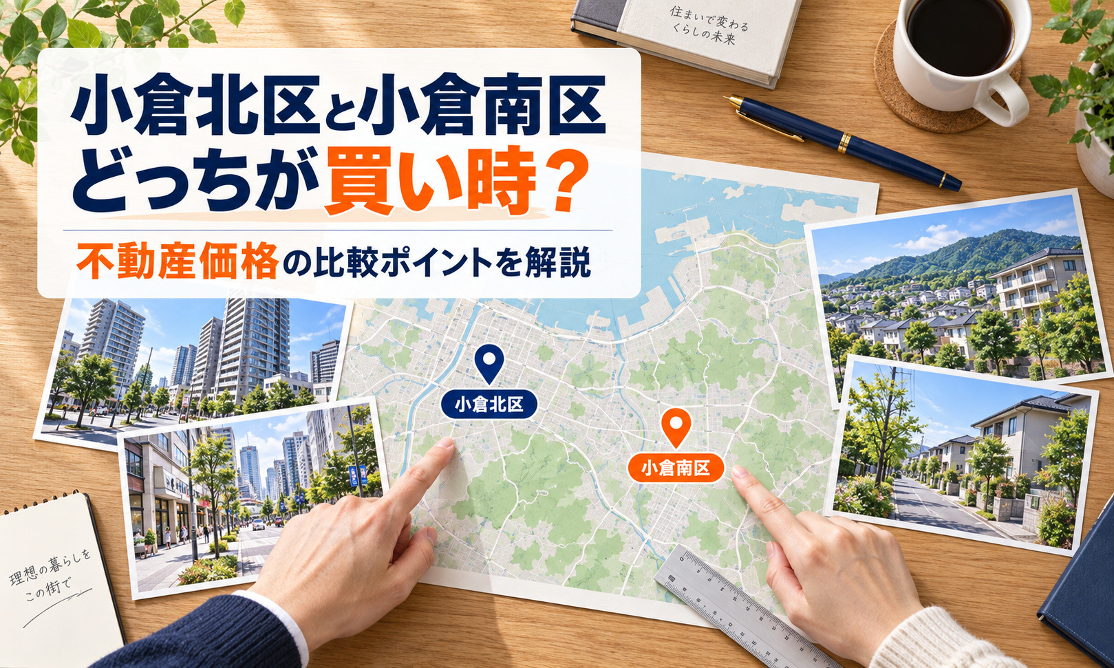 小倉北区と小倉南区どっちが買い時?不動産価格の比較ポイントを解説の画像
