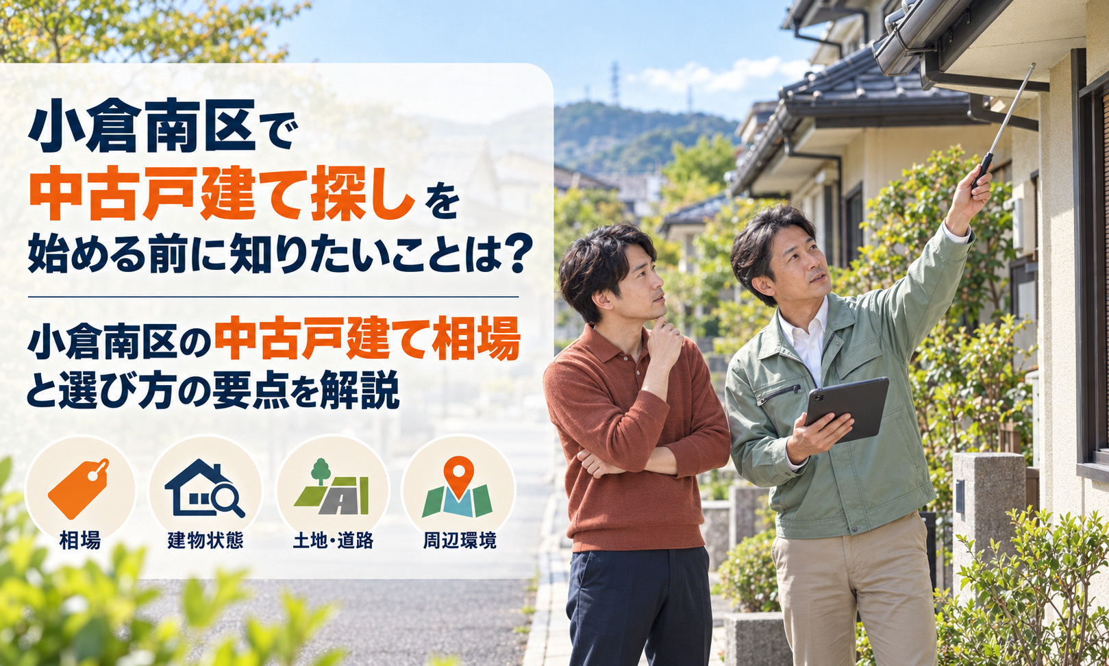 小倉南区で中古戸建て探しを始める前に知りたいことは？小倉南区の中古戸建て相場と選び方の要点を解説の画像