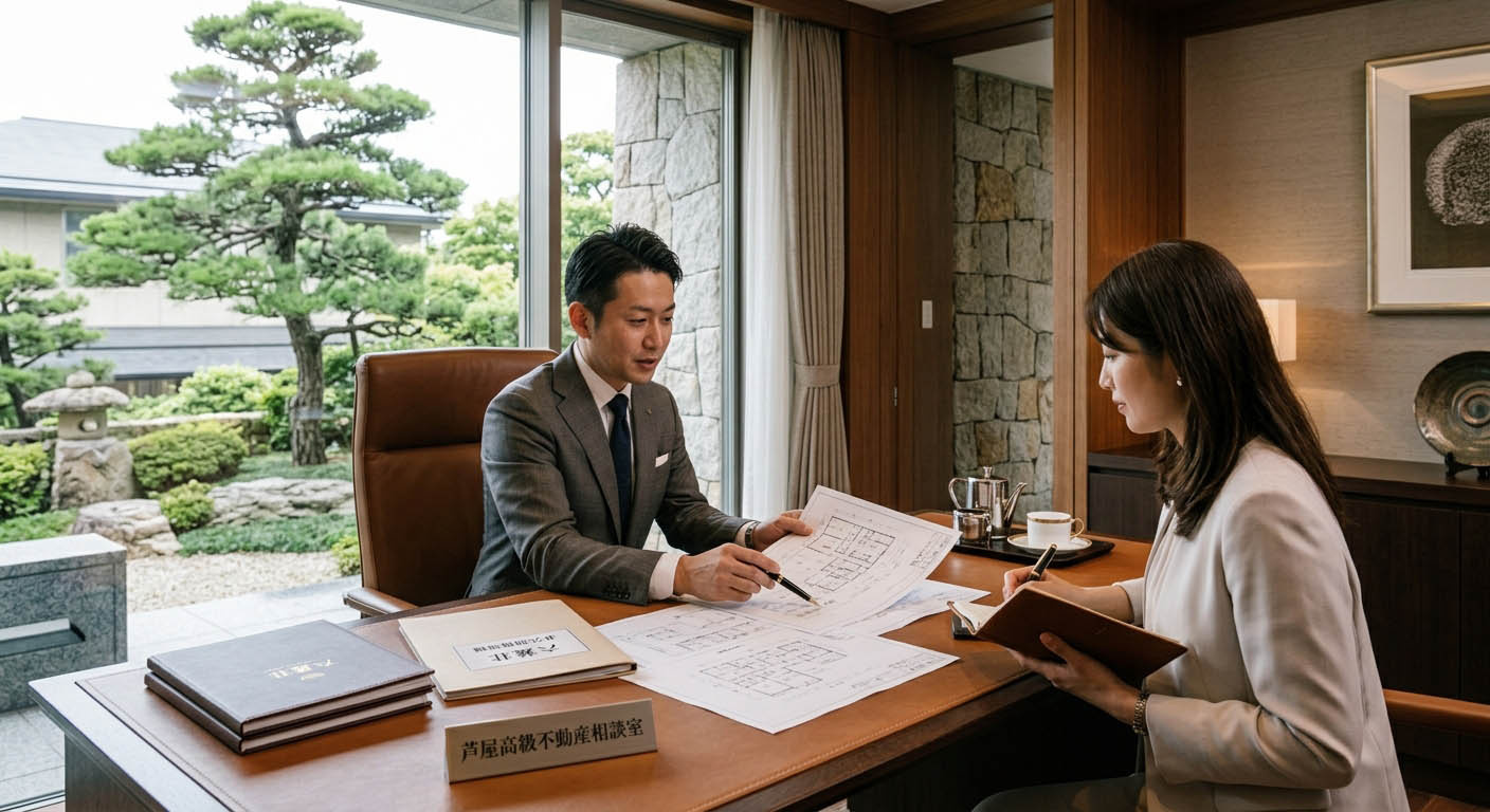 重厚な既存RC構造を活かしてリノベーション可能な六麓荘の大邸宅