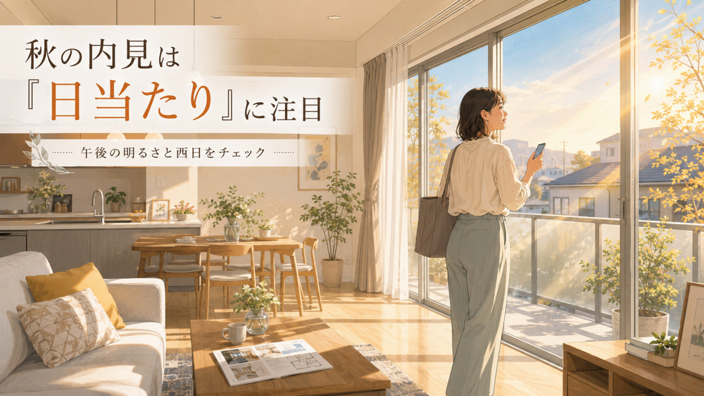 秋の内見は「日当たり」をチェック｜南向きでも暗い？午後・西日・冬の日差しの見方の画像