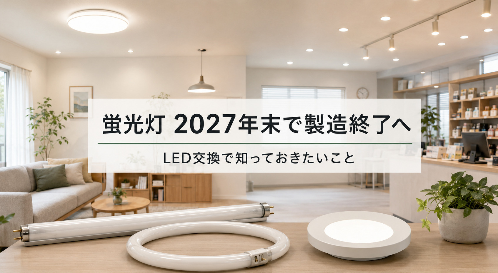 蛍光灯が2027年末で製造終了へ｜いつから何が禁止？LED交換と注意点を解説の画像
