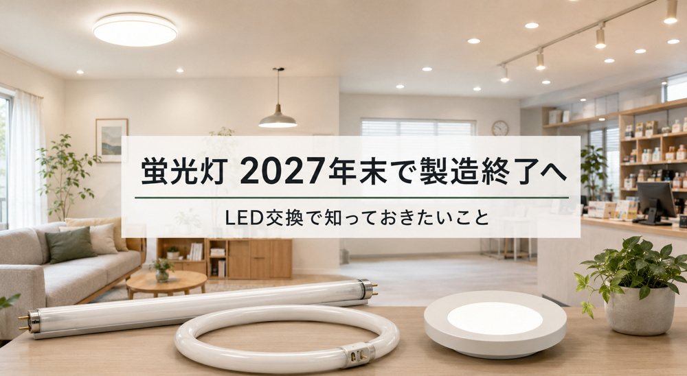 蛍光灯が2027年末で製造終了へ｜いつから何が禁止？LED交換と注意点を解説の画像