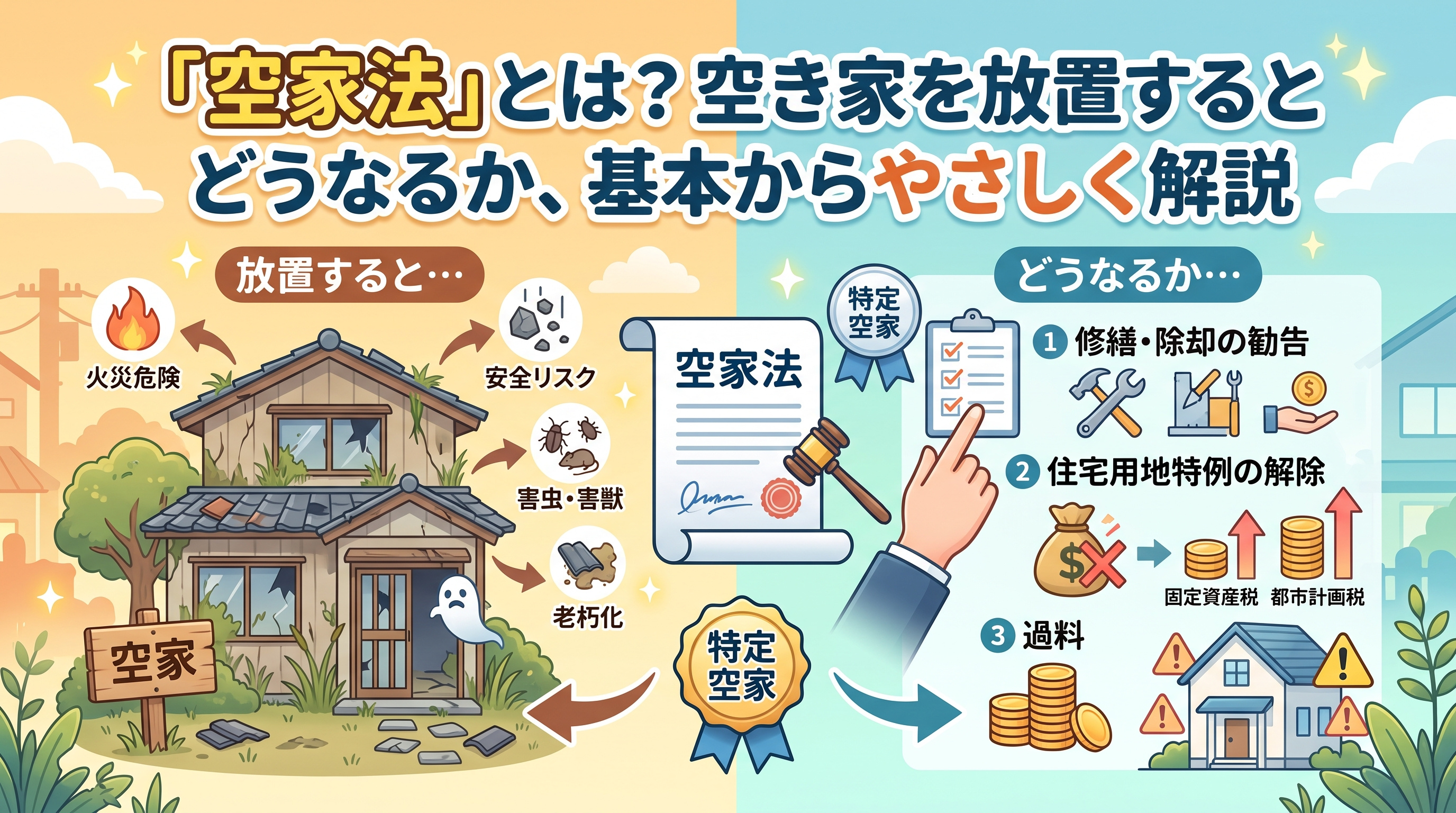 「空家法」とは？放置するとどうなるかを解説の画像