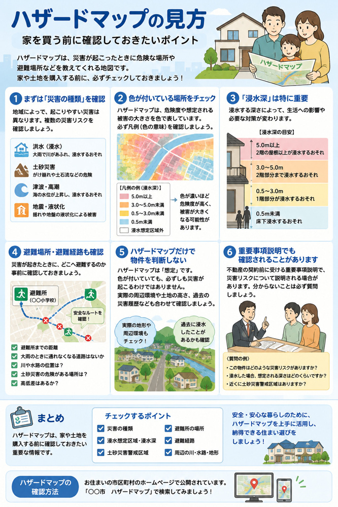 ハザードマップの見方の画像