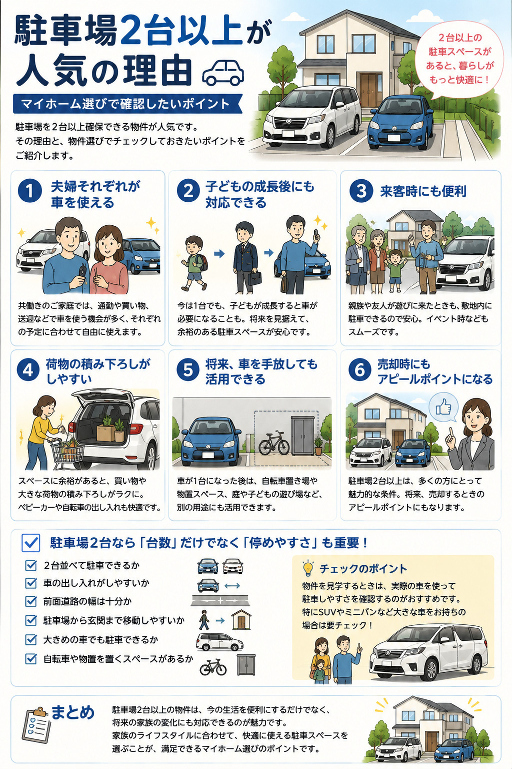 駐車場2台以上が人気の理由の画像