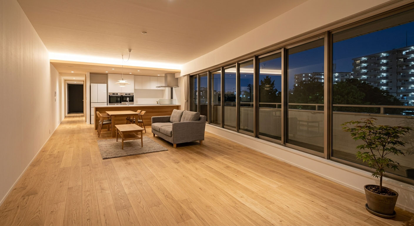 リビングを広く見せる!西宮の中古マンションで「和室」を「洋室」に変更するリフォーム費用と工期の目安の画像