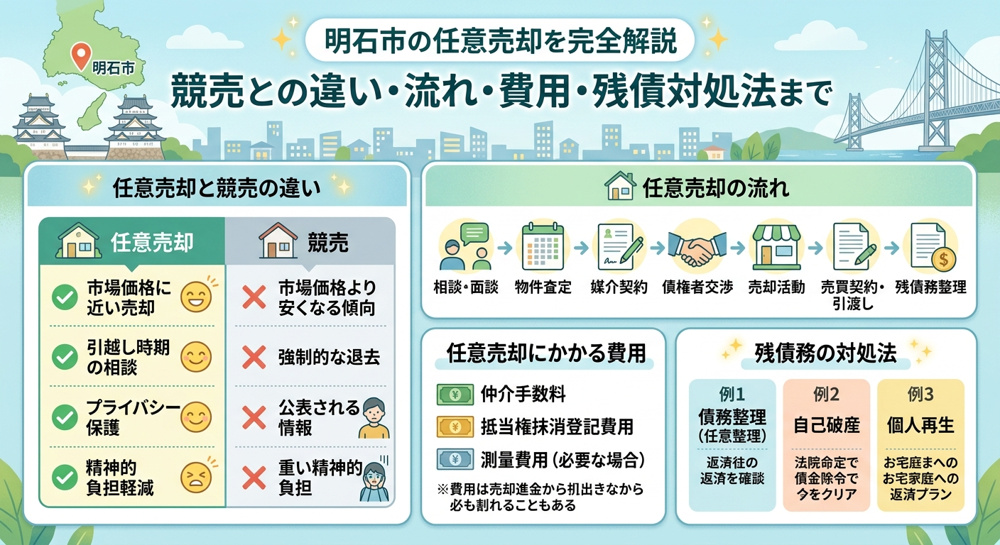 明石市の任意売却完全ガイド2025｜競売回避・流れ・残債処理・業者選び方まで詳しくの画像