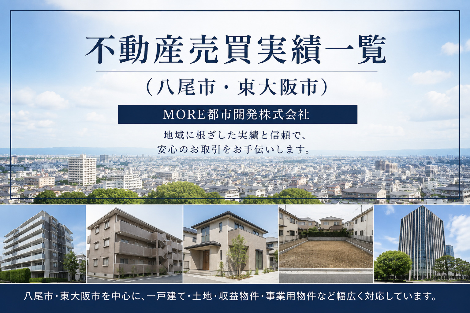 不動産売買実績一覧（八尾市・東大阪市）｜MORE都市開発株式会社の画像