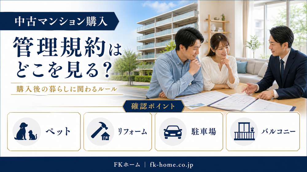 中古マンション購入で管理規約はどこを見る？ペット・リフォーム・駐車場の確認ポイントの画像