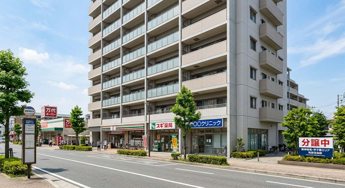 西宮市内の阪神沿線・鳴尾甲子園エリアにある生活利便性の高い中古マンション