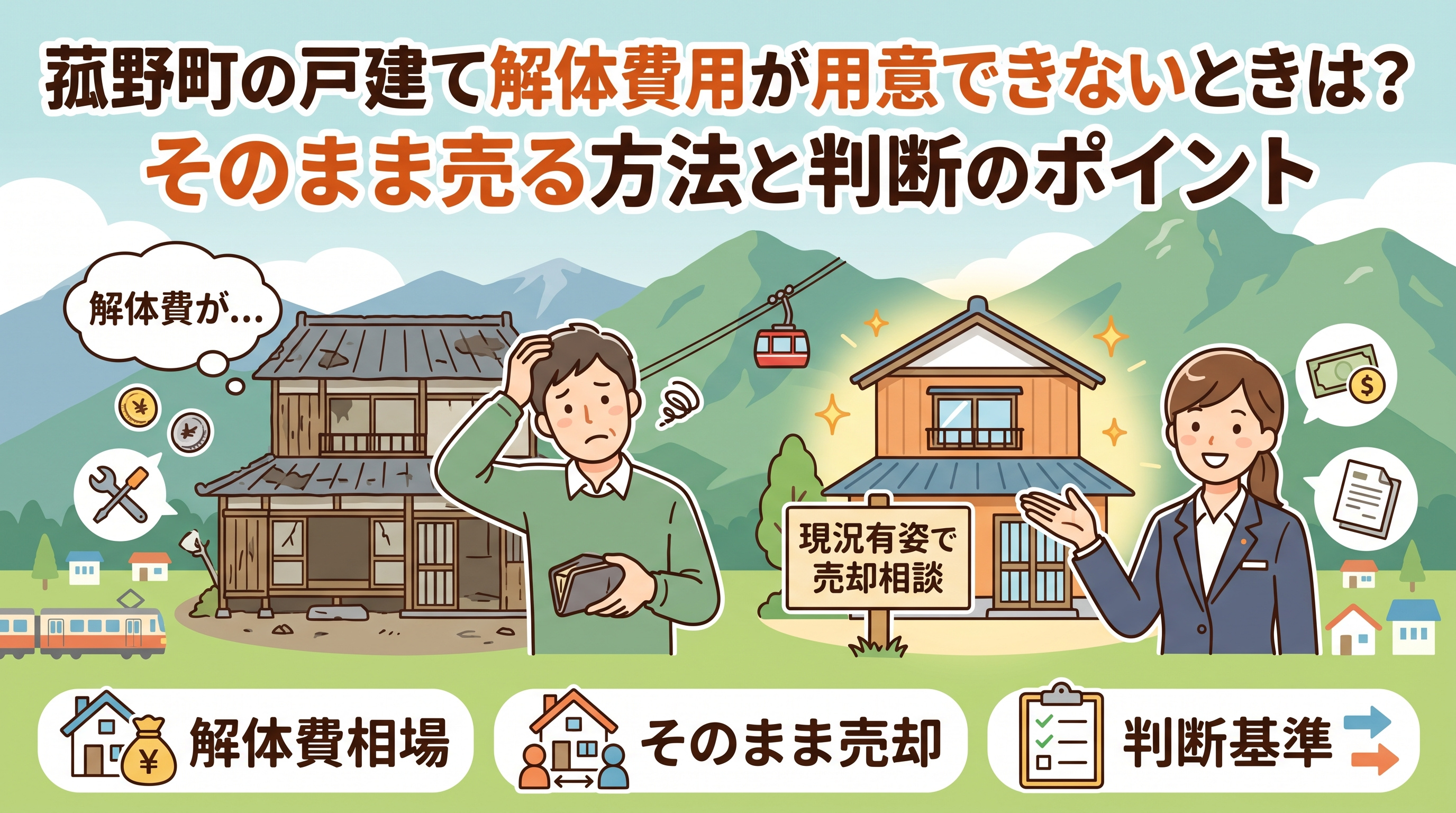 菰野町の戸建て解体費用が用意できないときは?そのまま売る方法と判断のポイントの画像