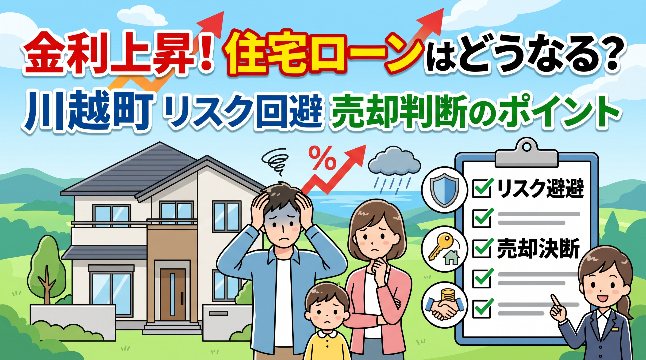 川越町の金利上昇で住宅ローンはどうなる？リスクを回避する売却判断のポイントの画像