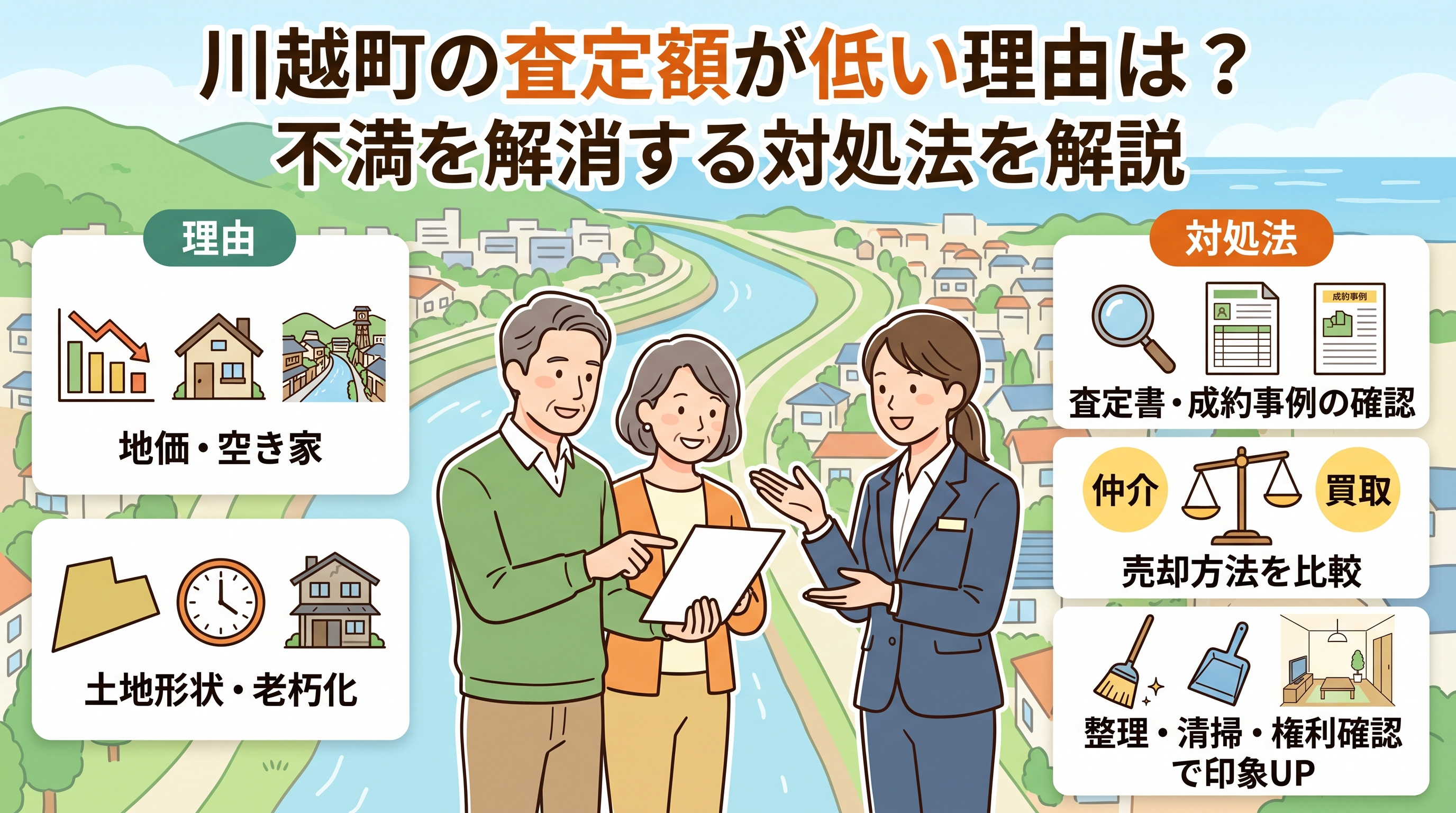 川越町の査定額が低い理由は？不満を解消する対処法を解説の画像