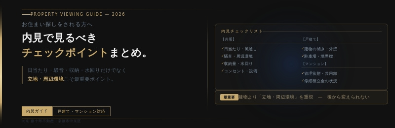 内見時のチェックポイント！の画像