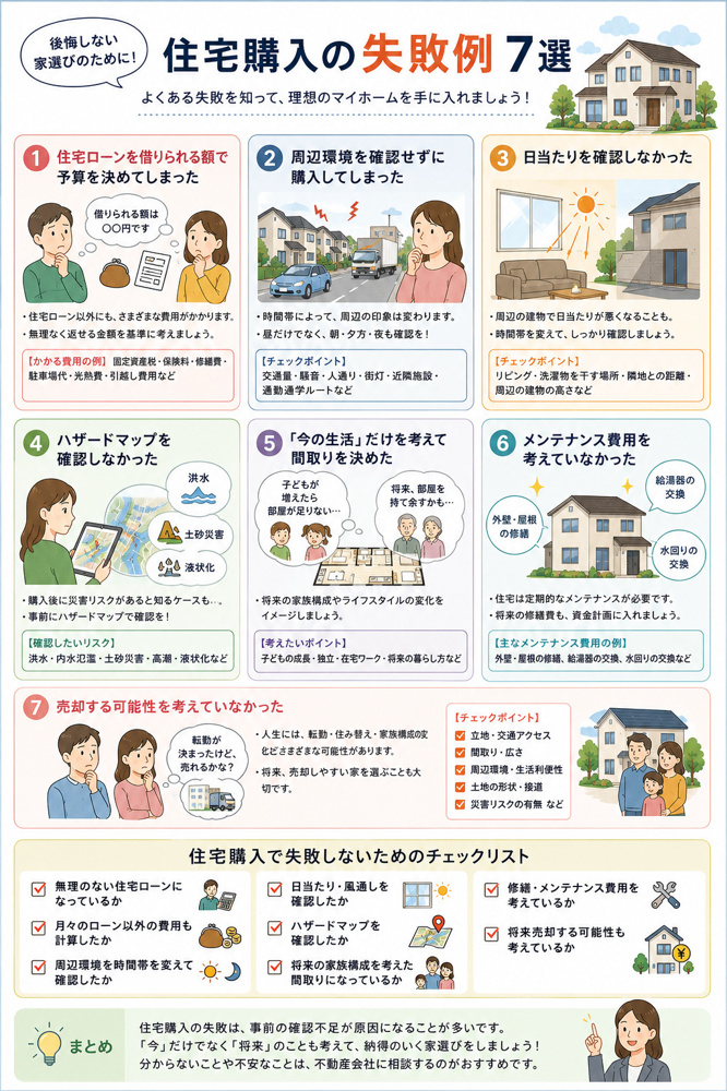 住宅購入の失敗例の画像
