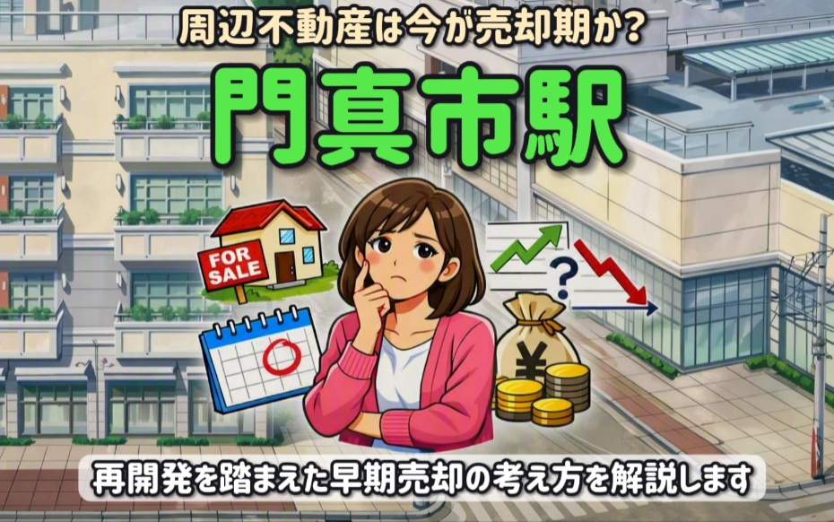 門真市駅周辺不動産は今が売却期か？再開発を踏まえた早期売却の考え方を解説の画像