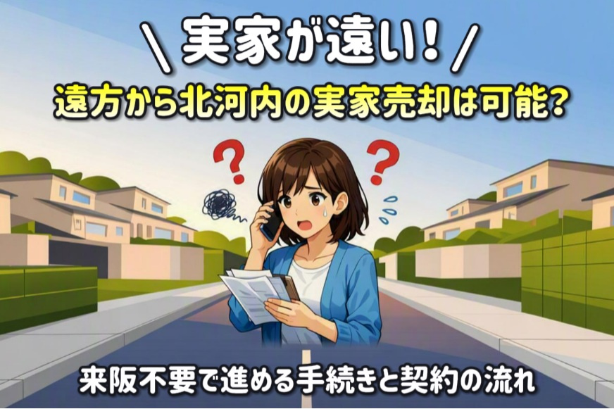 遠方から北河内の実家売却は可能?来阪不要で進める手続きと契約の流れの画像