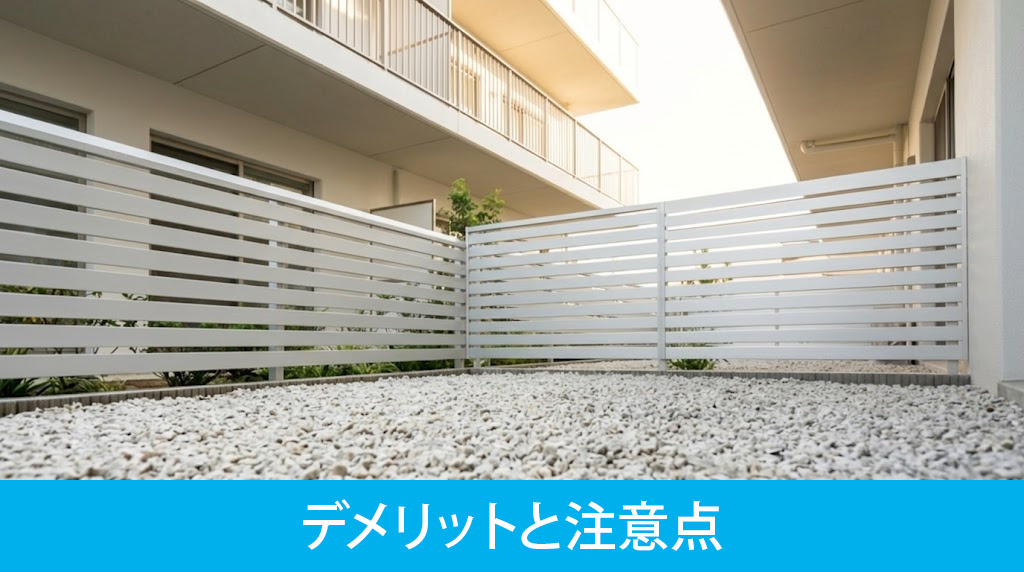 事前に知るべき専用庭のデメリットと注意点