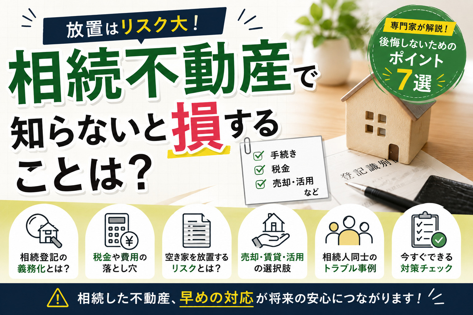 相続不動産で知らないと損することは?今さら聞けない基礎知識を解説の画像