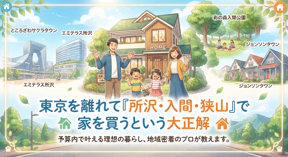 東京を離れて「所沢・入間・狭山」で家を買うという大正解♪の画像
