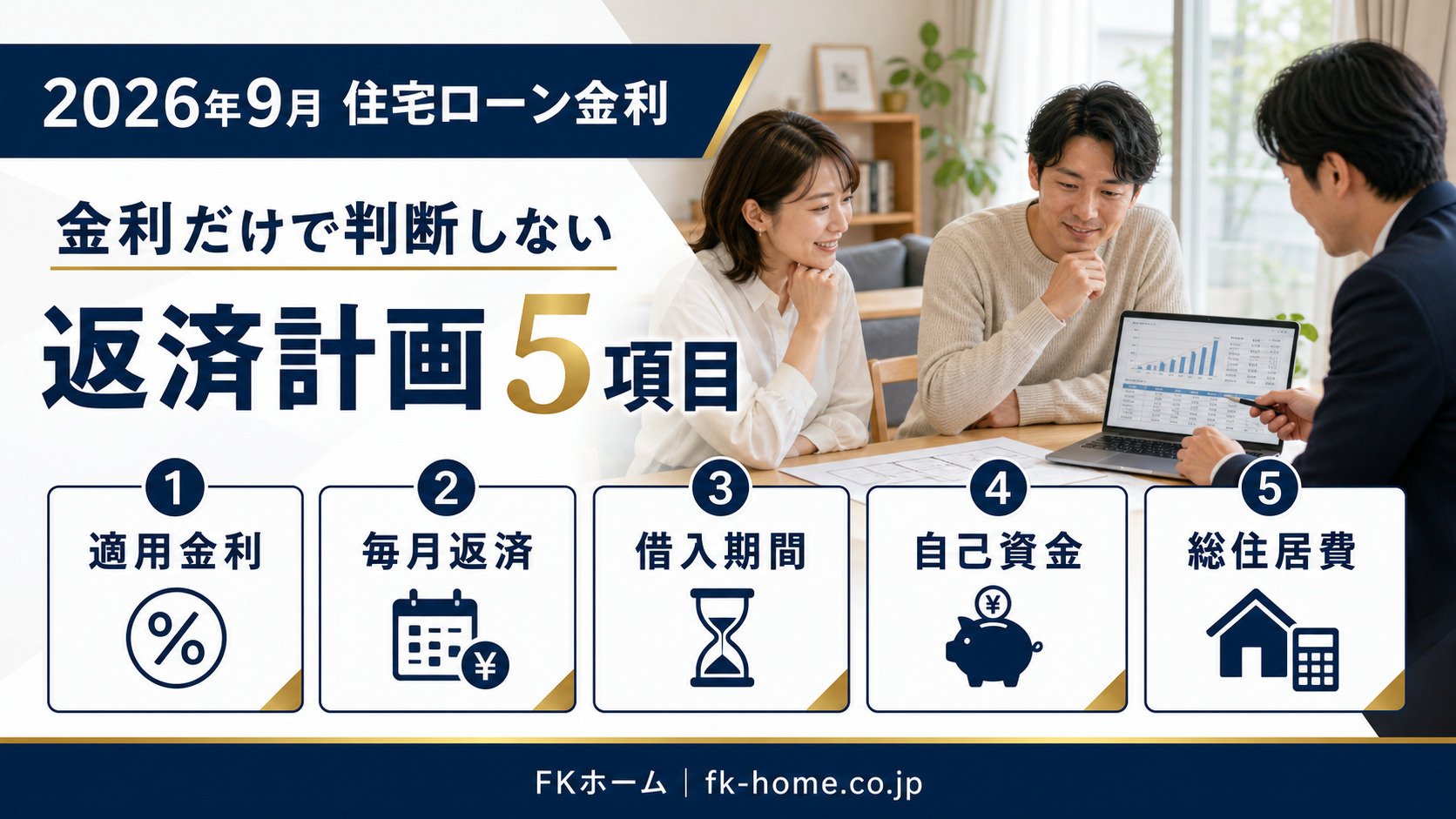 2026年9月、住宅ローン金利はどう動く？変動金利の見直しで購入前に確認したい返済計画の画像