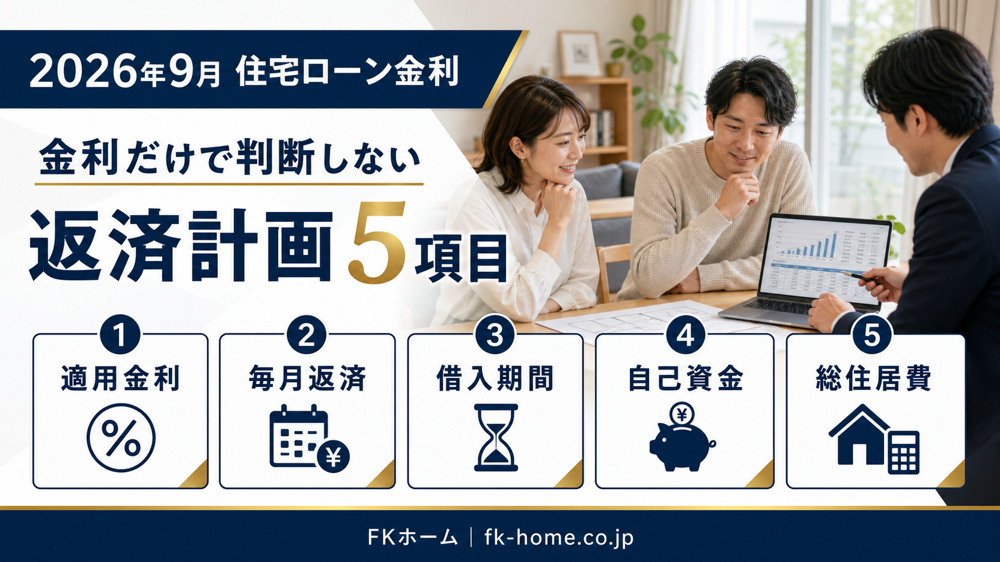 2026年9月、住宅ローン金利はどう動く？変動金利の見直しで購入前に確認したい返済計画の画像