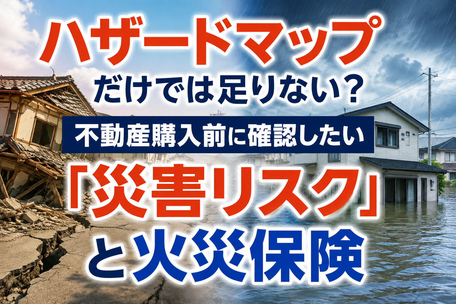 ハザードマップだけでは足りない？不動産購入前に確認したい「災害リスク」と火災保険の画像