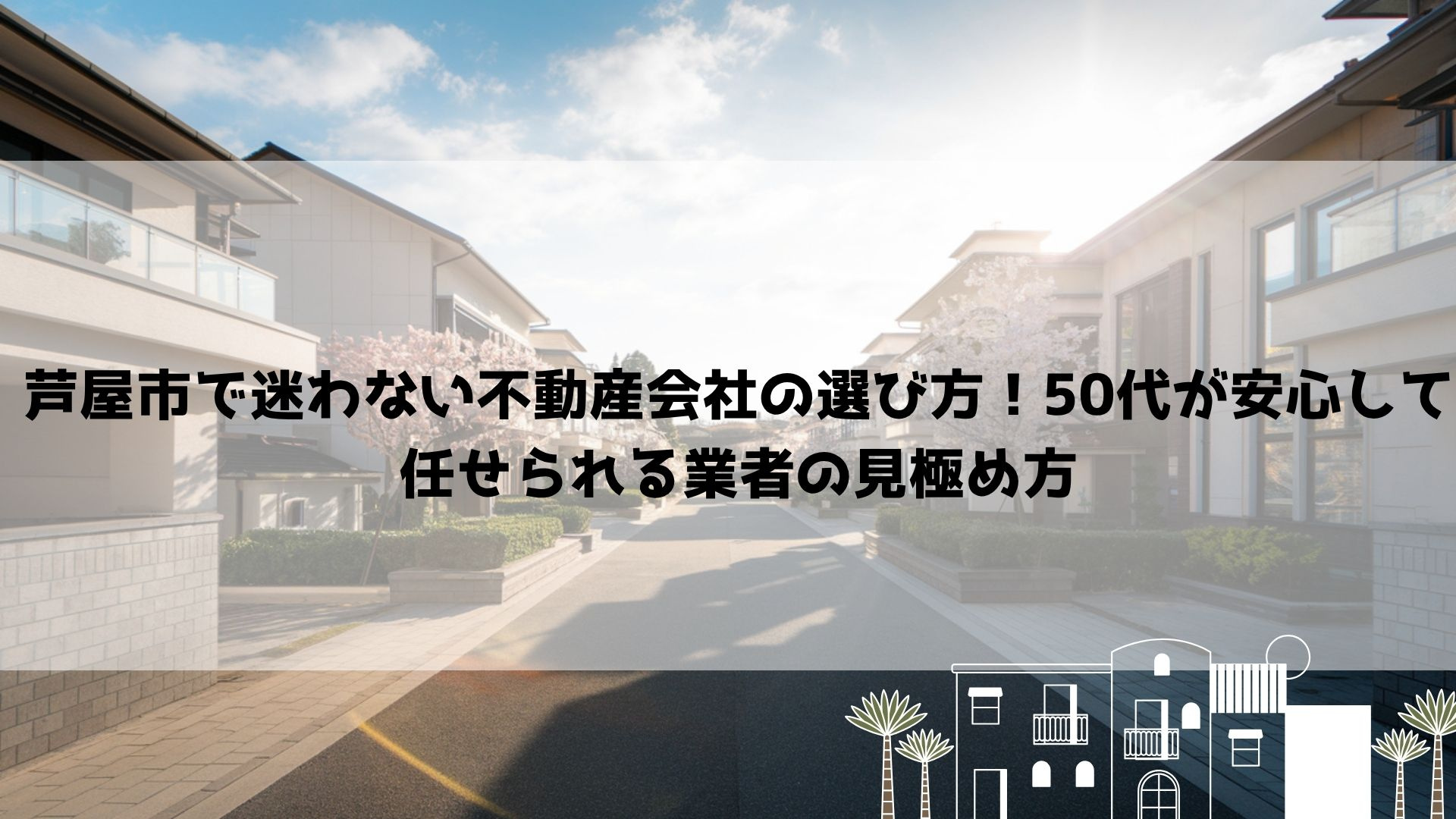 【2026年最新】芦屋市で迷わない不動産会社の選び方!50代が安心して任せられる業者の見極め方の画像