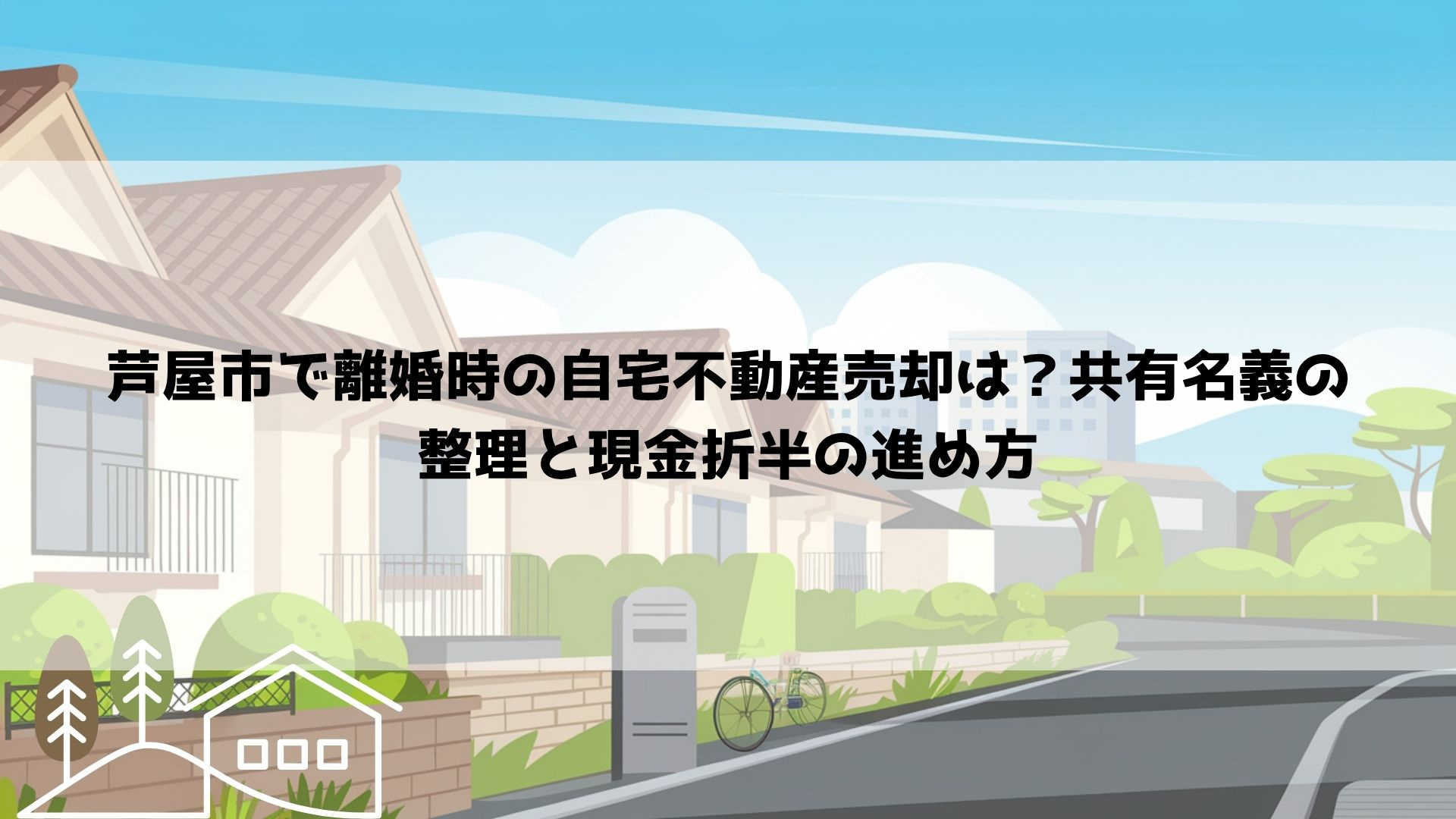 【2026年最新】芦屋市で離婚時の自宅不動産売却は？共有名義の整理と現金折半の進め方の画像