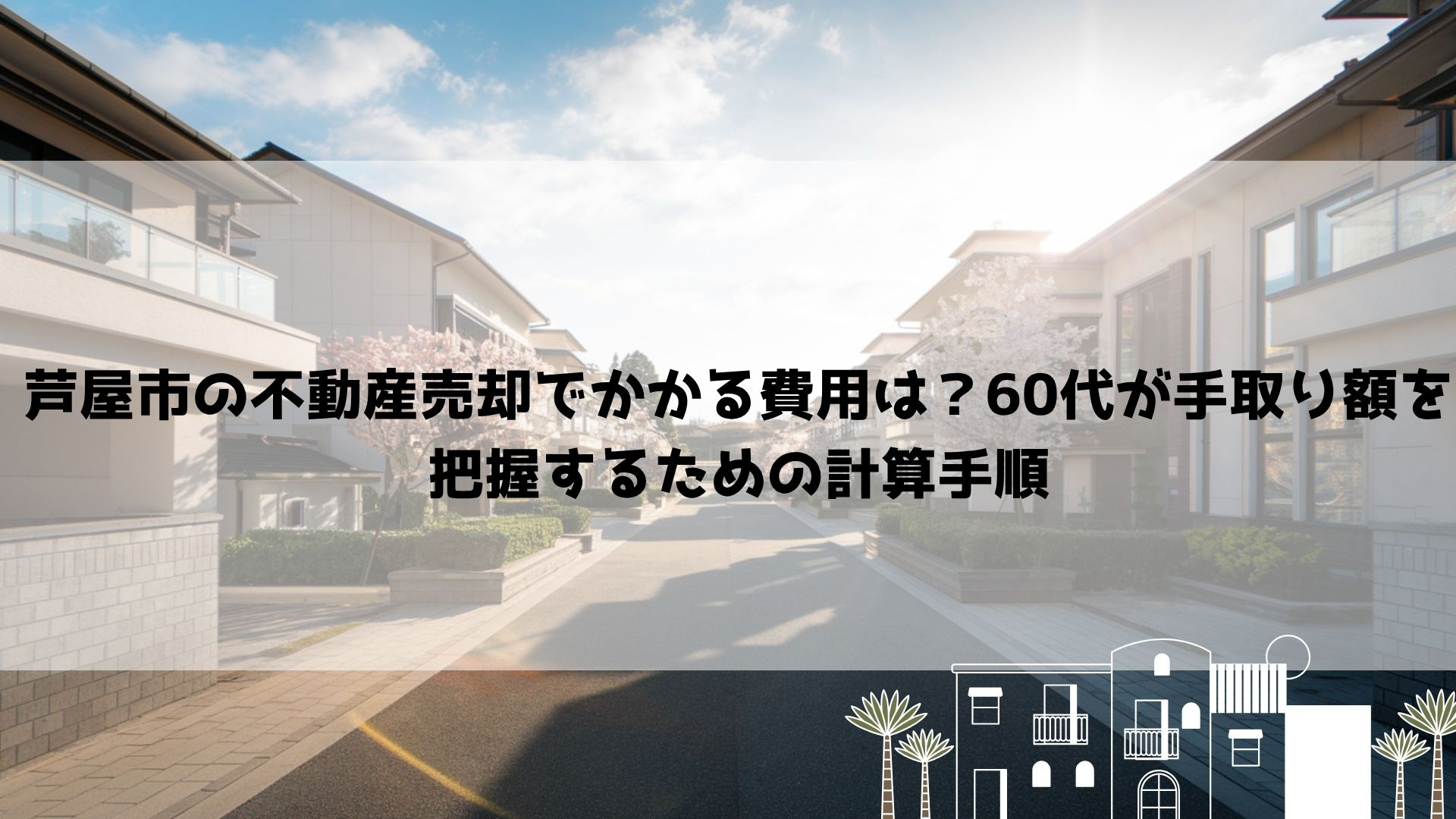 【2026年最新】芦屋市の不動産売却でかかる費用は?60代が手取り額を把握するための計算手順の画像