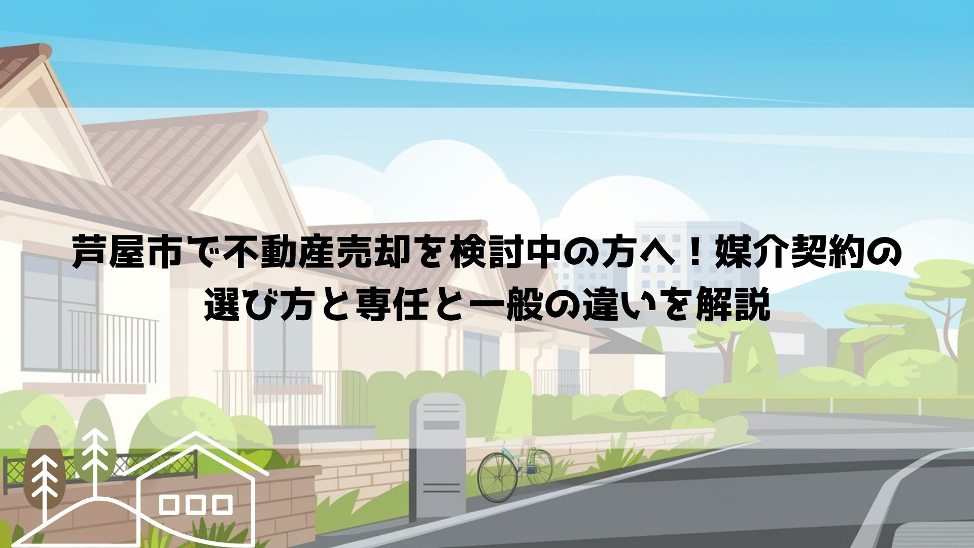 【2026年最新】芦屋市で不動産売却を検討中の方へ!媒介契約の選び方と専任と一般の違いを解説の画像