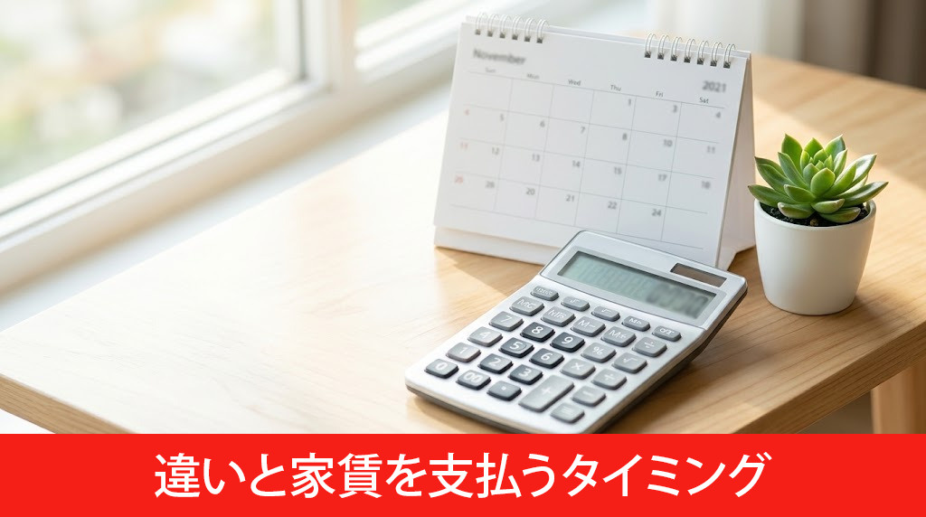 前家賃と後家賃の違いと家賃を支払うタイミング