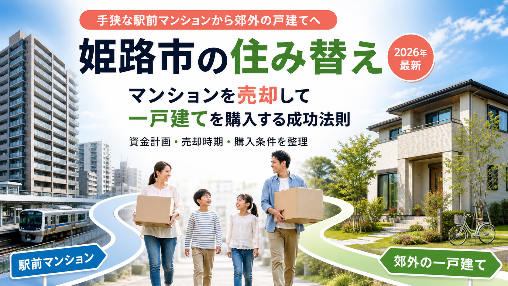 姫路市の住み替え【2026年最新】|マンションを売却して一戸建てを購入する成功法則の画像