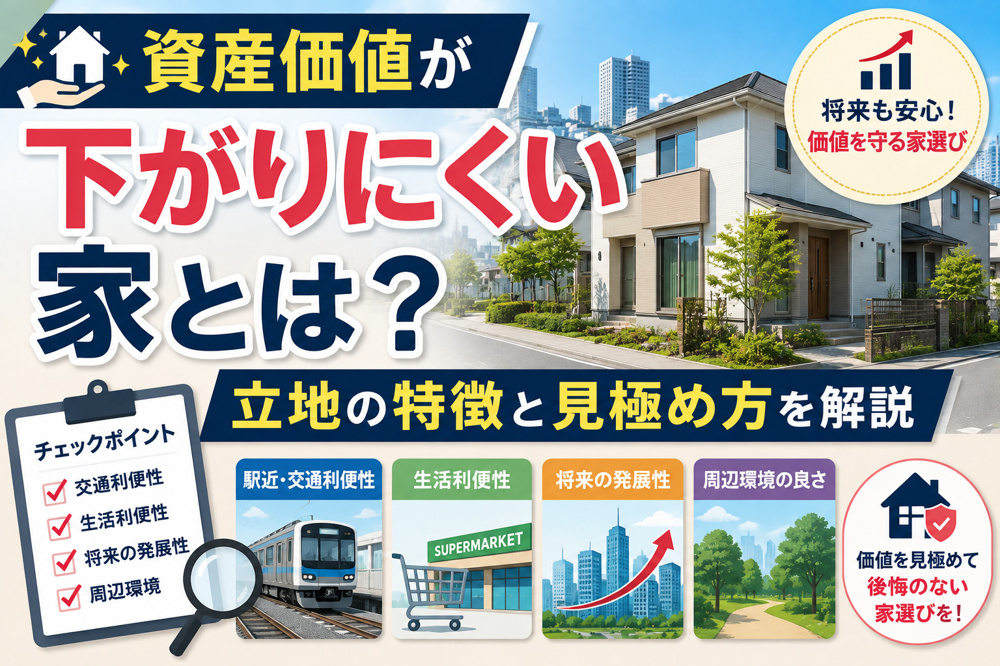 資産価値が下がりにくい家とは？立地の特徴と見極め方を解説の画像