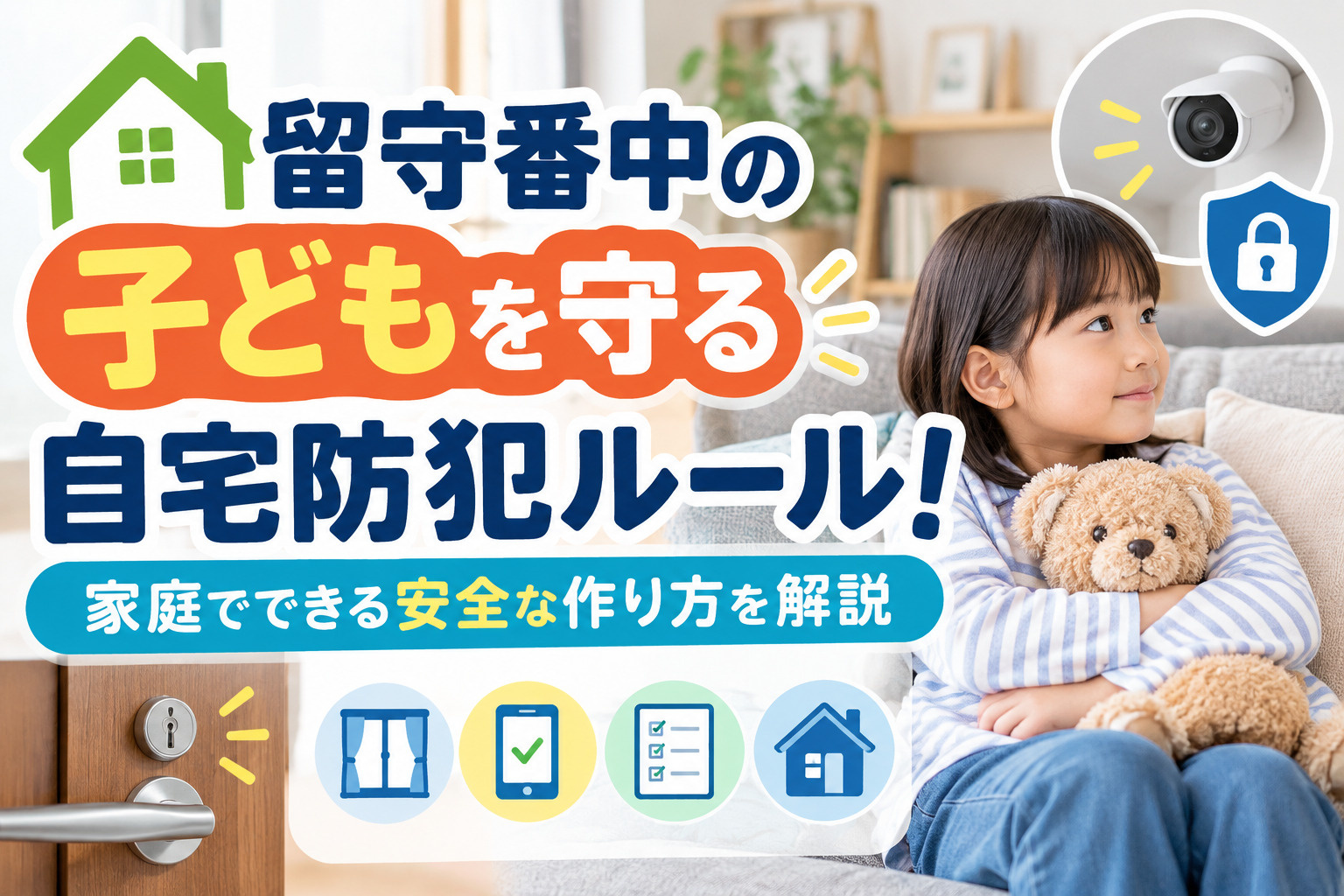留守番中の子どもを守る自宅防犯ルール!家庭でできる安全な作り方を解説の画像