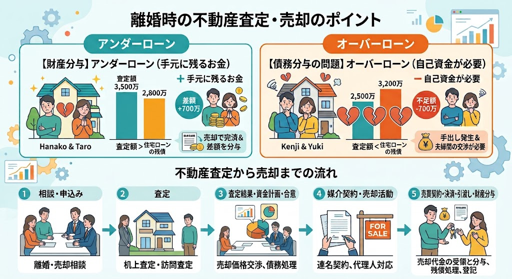 住宅ローンと査定価格の比較・不動産売却の流れ