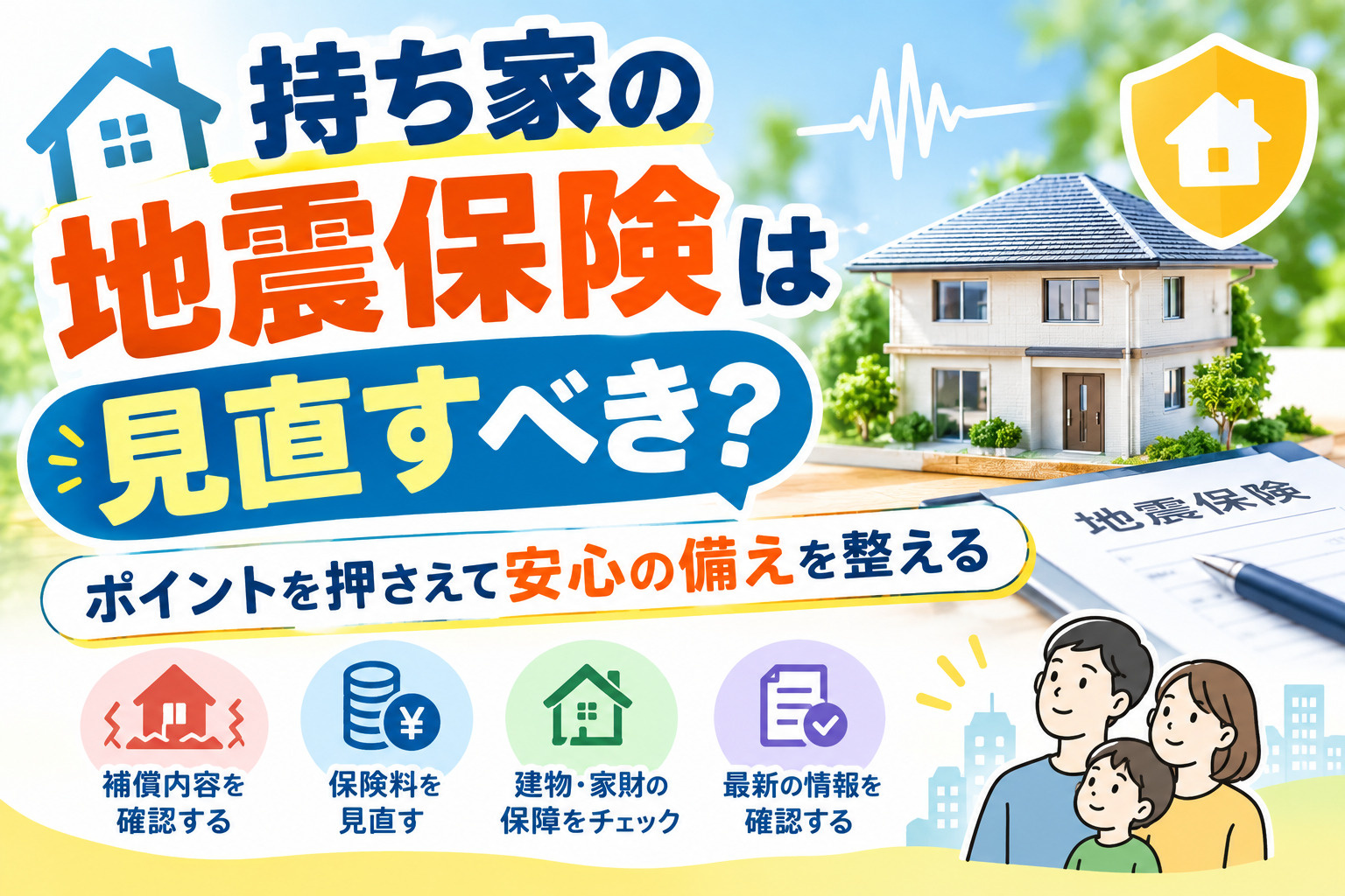 持ち家の地震保険は見直すべき?ポイントを押さえて安心の備えを整えるの画像
