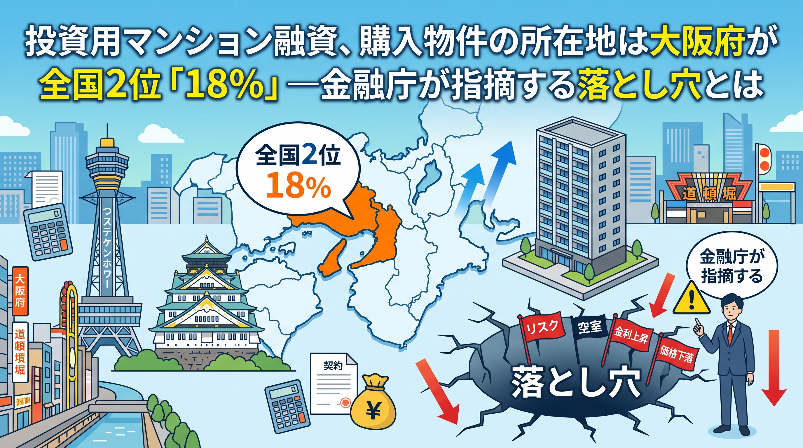 投資用マンション融資、大阪が全国2位「18%」の理由の画像
